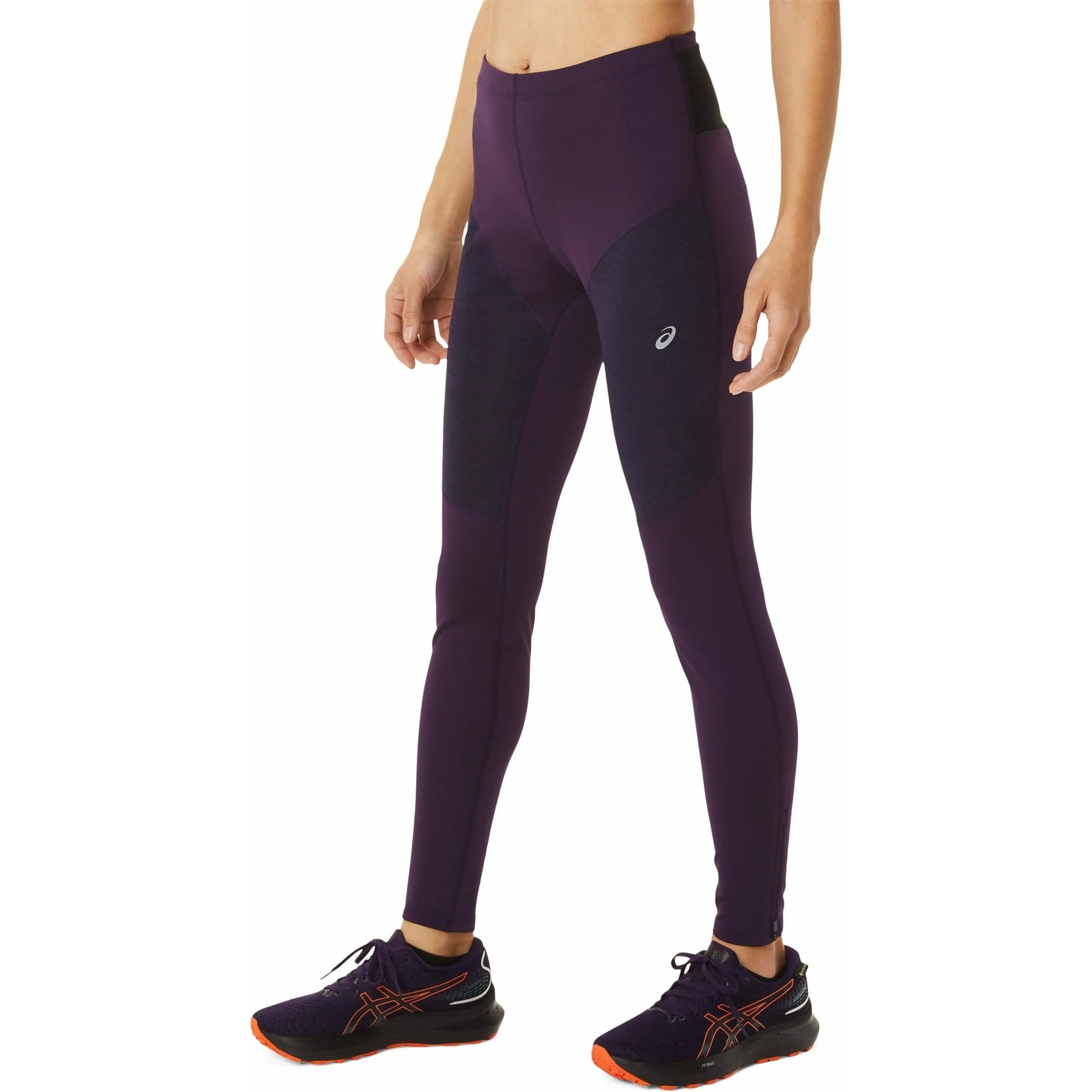 Trend Seeker Fade Resistant Body-Hugging Fit Asics Winter Womens Long Running Tights - Purple