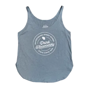 Women's Stonewash Denim Festival Tank Top Relaxed fit style