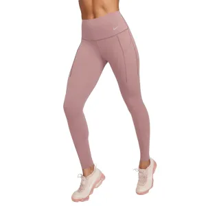 Moisture wicking Nike Women's Universa Medium-Support High-Waisted Full Length Leggings Smokey Mauve / Black