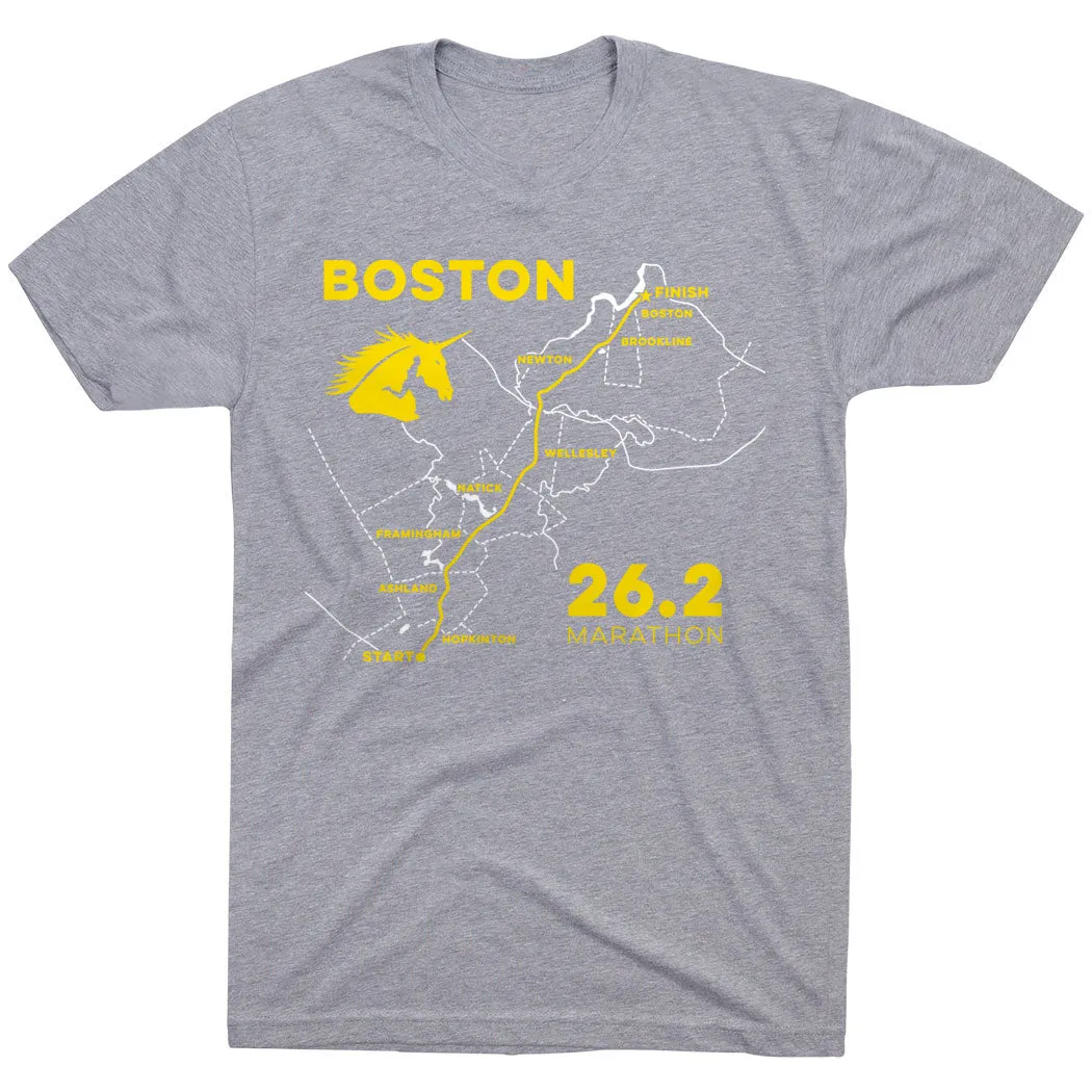 Cool and casual Running Short Sleeve T-Shirt - Boston Route