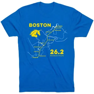 Customizable Running Short Sleeve T-Shirt - Boston Route