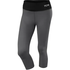 Brushed Inner Layer TCA Pro Performance Supreme Womens 3/4 Capri Running Tights - Grey