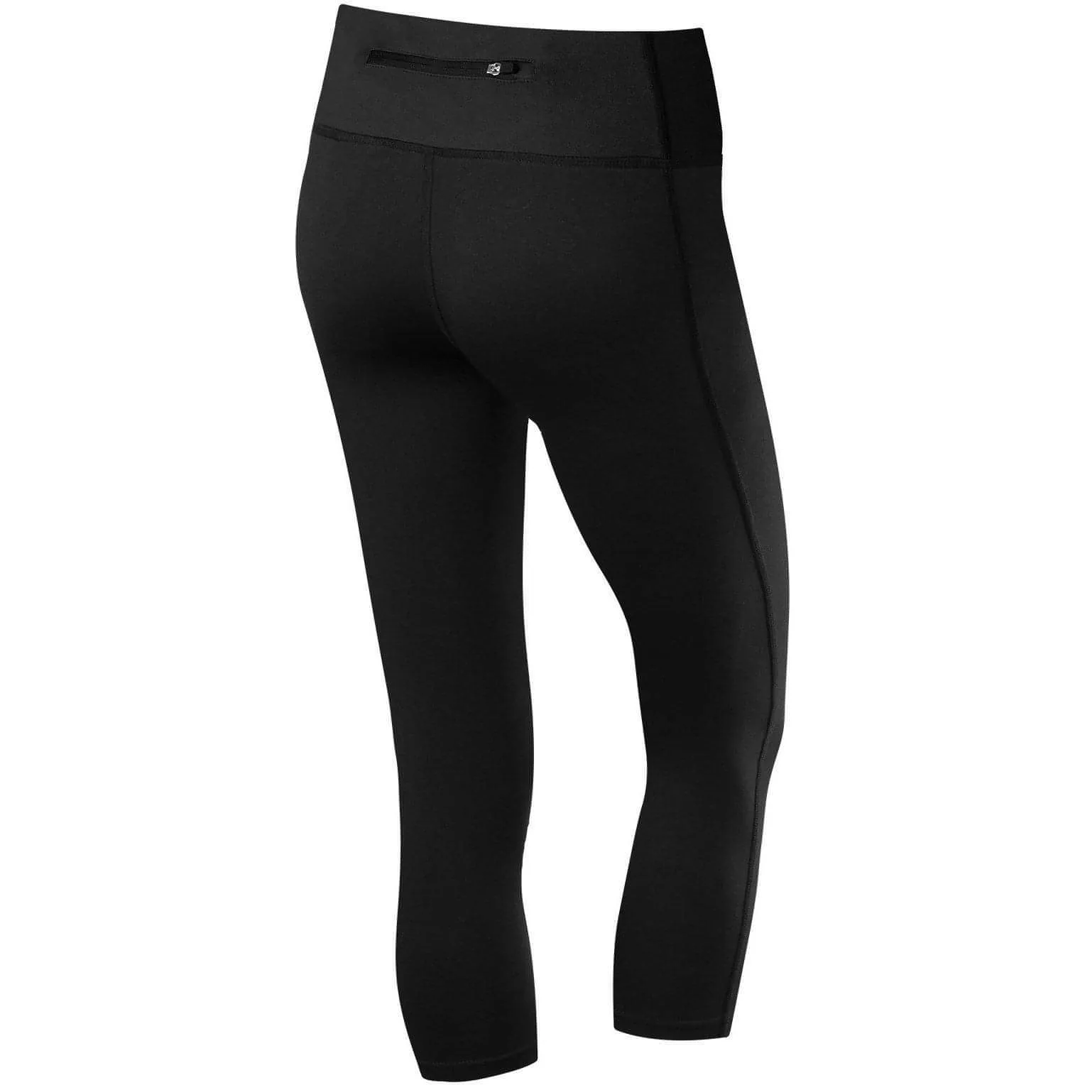 TCA Pro Performance Supreme Womens 3/4 Capri Running Tights - Black Anti Odor Fitness Training