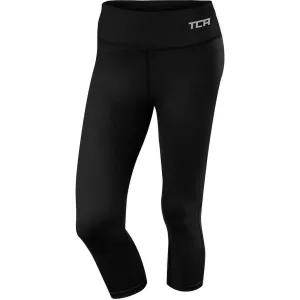 TCA Pro Performance Supreme Womens 3/4 Capri Running Tights - Black Active Fit Yoga Class Active Lifestyle