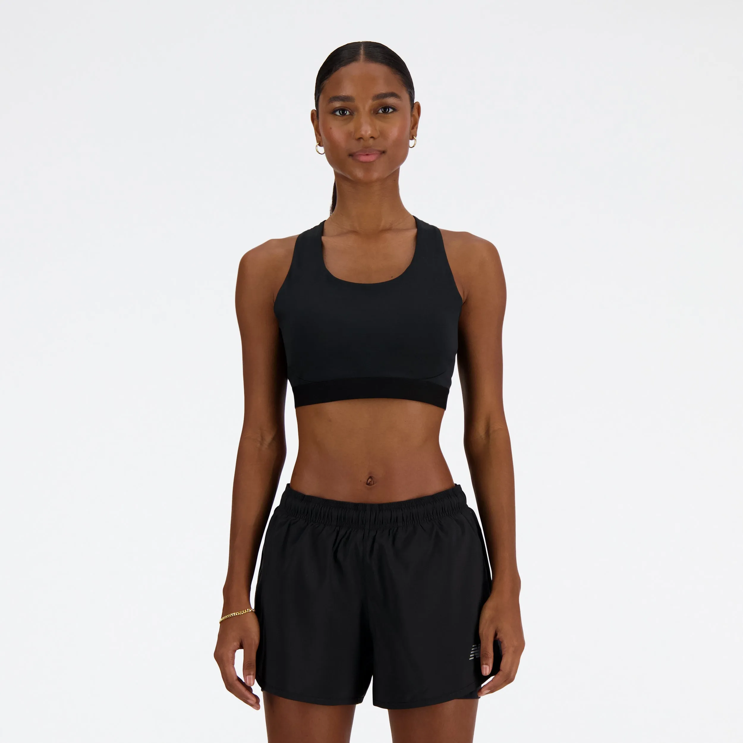 Strapless seams NB Sleek Medium Support Pocket Sports Bra (BK - Black)