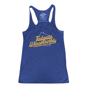 Tailgate Wisconsinbly Women's Racerback Tank Top Non Restrictive Cuffs
