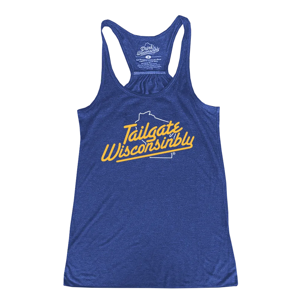 suitable for industrial workers Tailgate Wisconsinbly Women's Racerback Tank Top