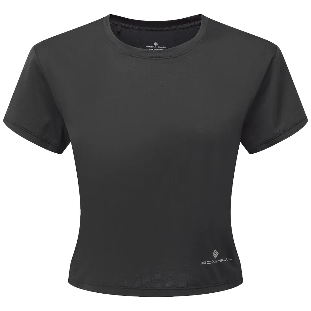 Ronhill Tech Breathe Short Sleeve Women's Running Tee - All Black Ultimate Comfort