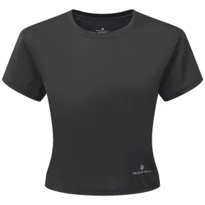 Ronhill Tech Breathe Short Sleeve Women's Running Tee - All Black Ultimate Comfort
