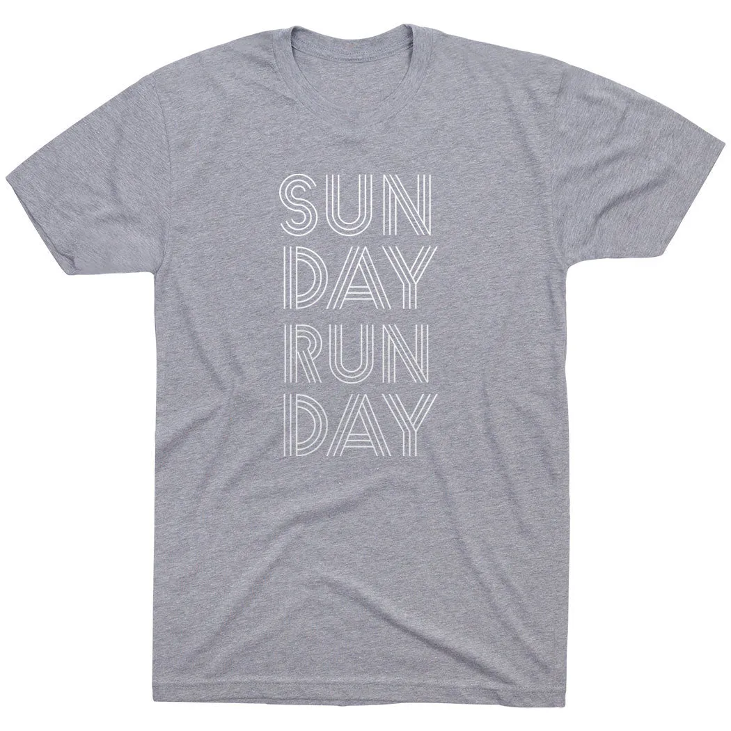 Colorfast Material Running Short Sleeve T-Shirt - Sunday Runday (Stacked)