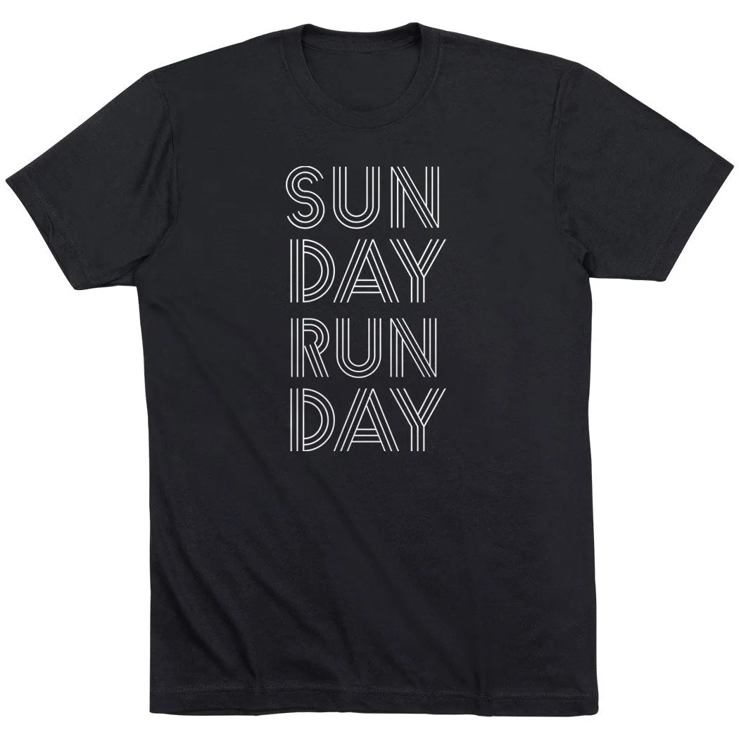Running Short Sleeve T-Shirt - Sunday Runday (Stacked) Basic Top Roomy Fit