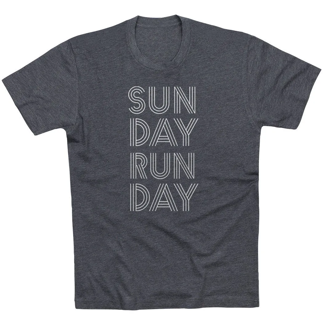 Running Short Sleeve T-Shirt - Sunday Runday (Stacked) Easy-to-Match Stylish Layer Look