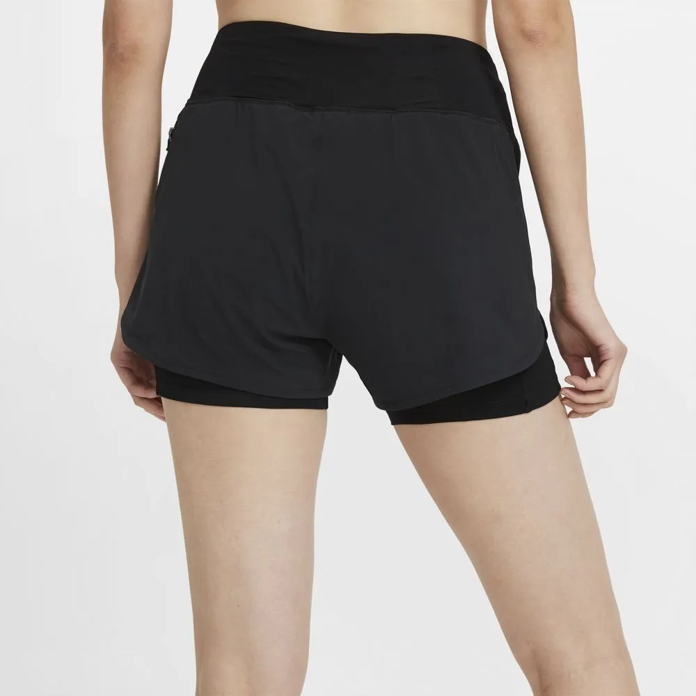 Nike Women's Eclipse 2 In 1 Shorts Black UltraSoftFinish Club Mode