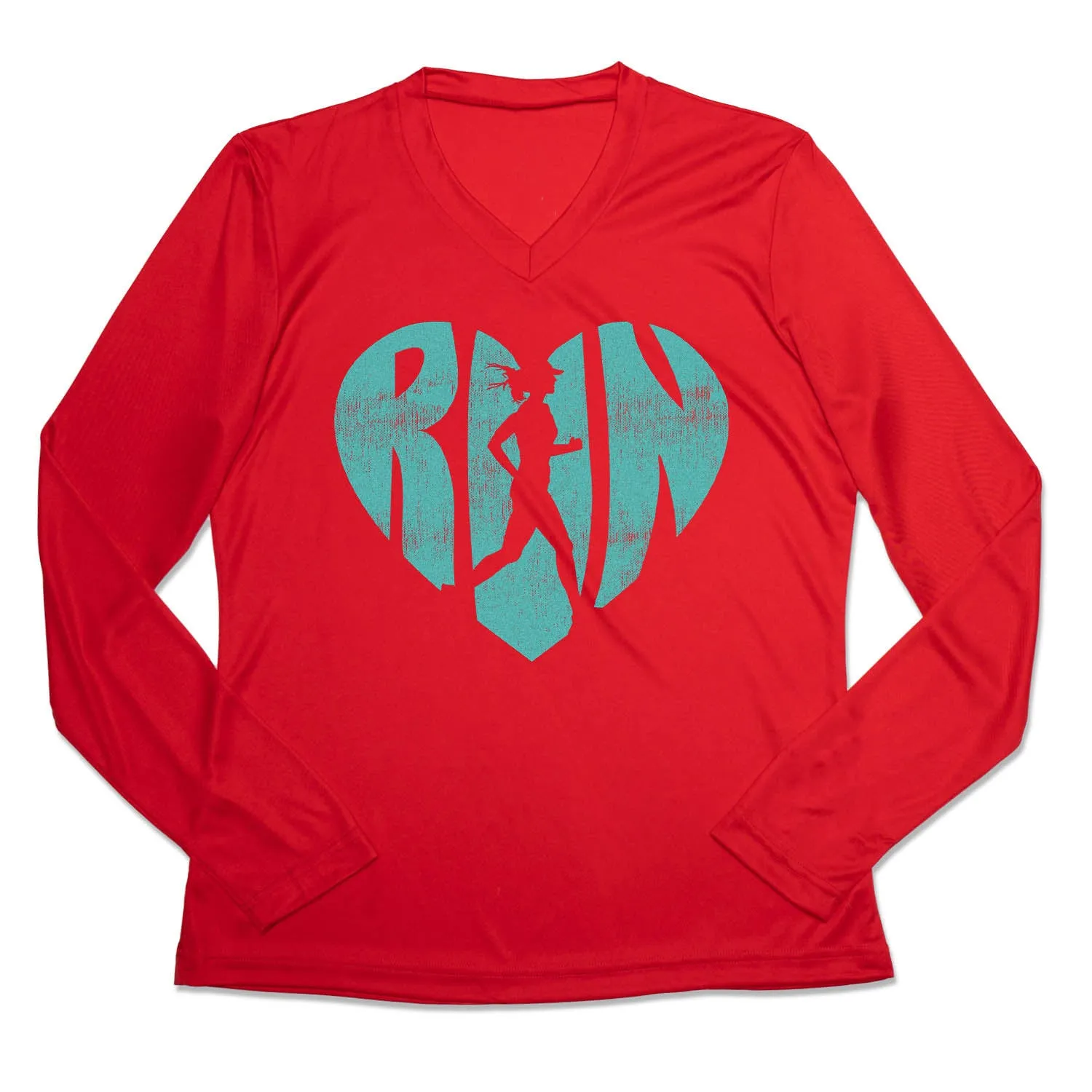 Denim combination anniversary Women's Long Sleeve Tech Tee - Love The Run