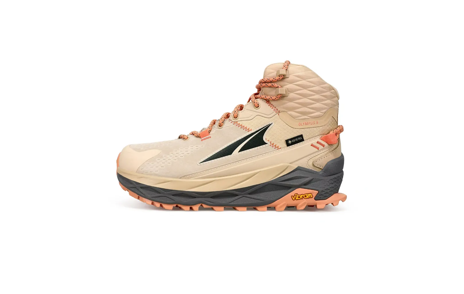 Seamless Toe Box Construction sustainable running shoes WOMEN'S OLYMPUS 5 HIKE MID GTX