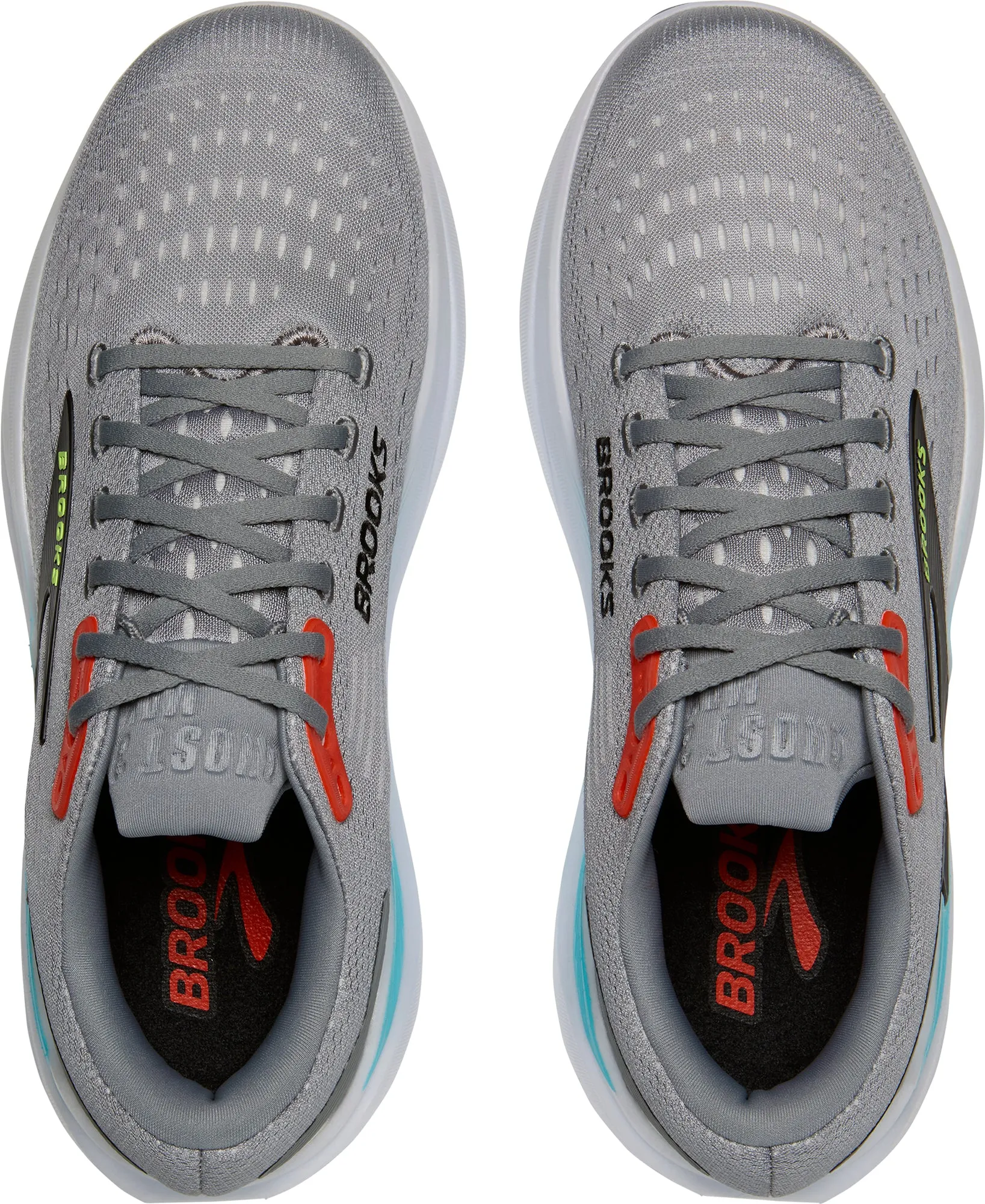 embossed running shoes Microfiber Lining Brooks Ghost Max 3 Mens Running Shoes - Grey