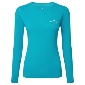 Cozy Look Wear Ronhill Core Long Sleeve Tee (Womens) - Azure/Bright White
