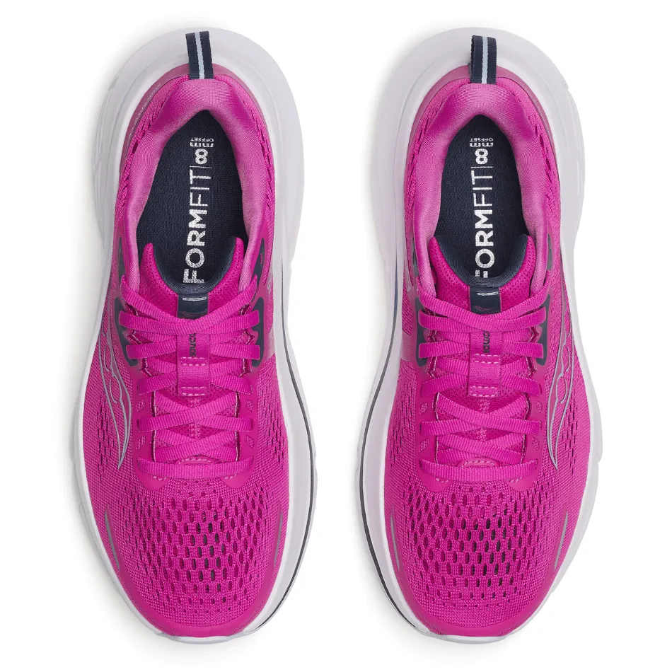 Saucony Women's Guide 18 Running Shoes in Fuchsia/Navy SS25 running in cross - country races shoes spandex - upper shoes