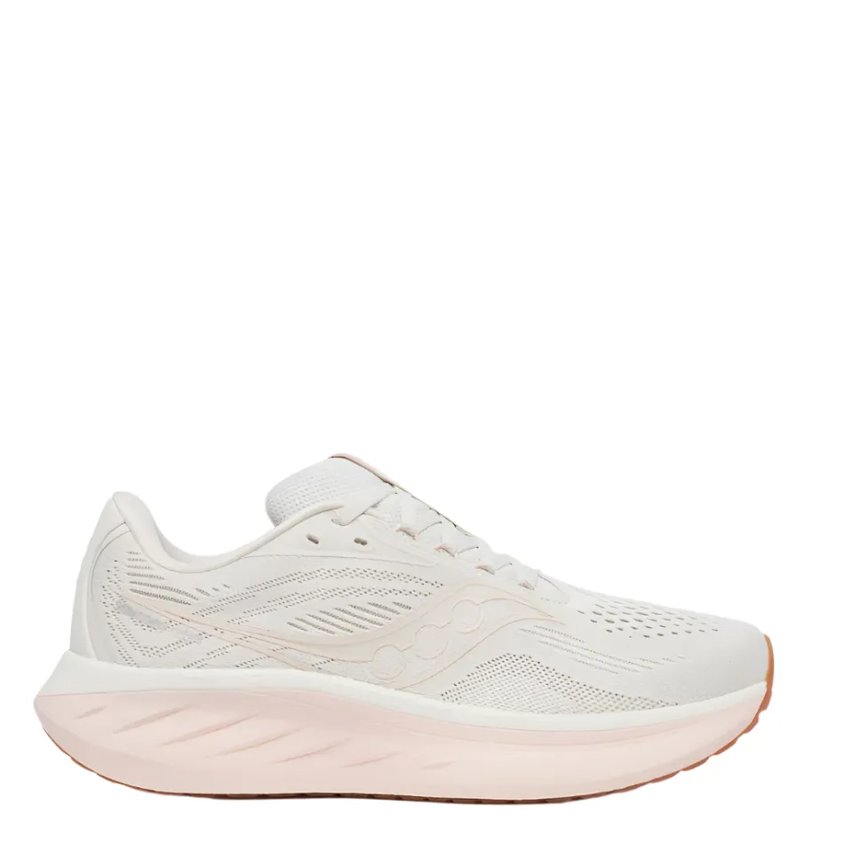 Saucony Women's Ride 18 Running Shoes in Quartz/Peony - Online Exclusive footwork performance - focused