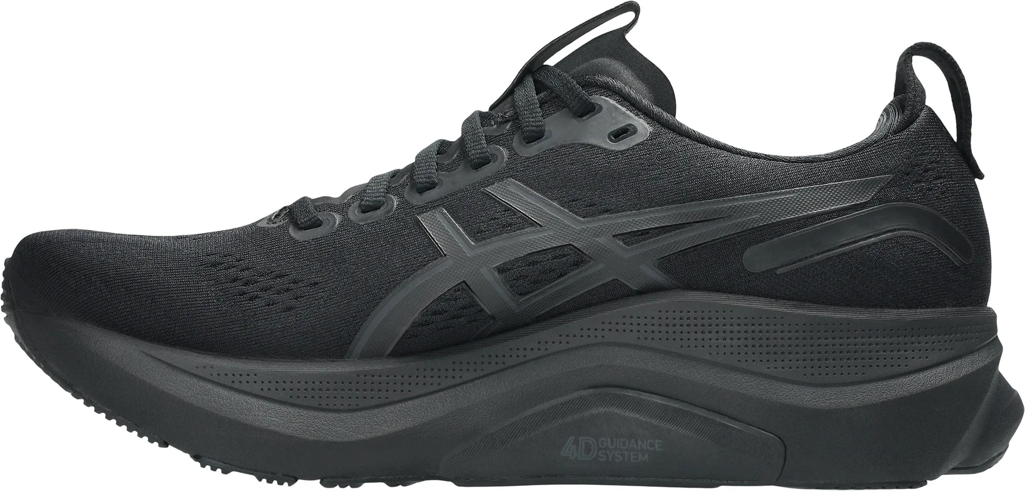 Microfiber Layering Asics Gel Kayano 32 Mens Running Shoes - Black
