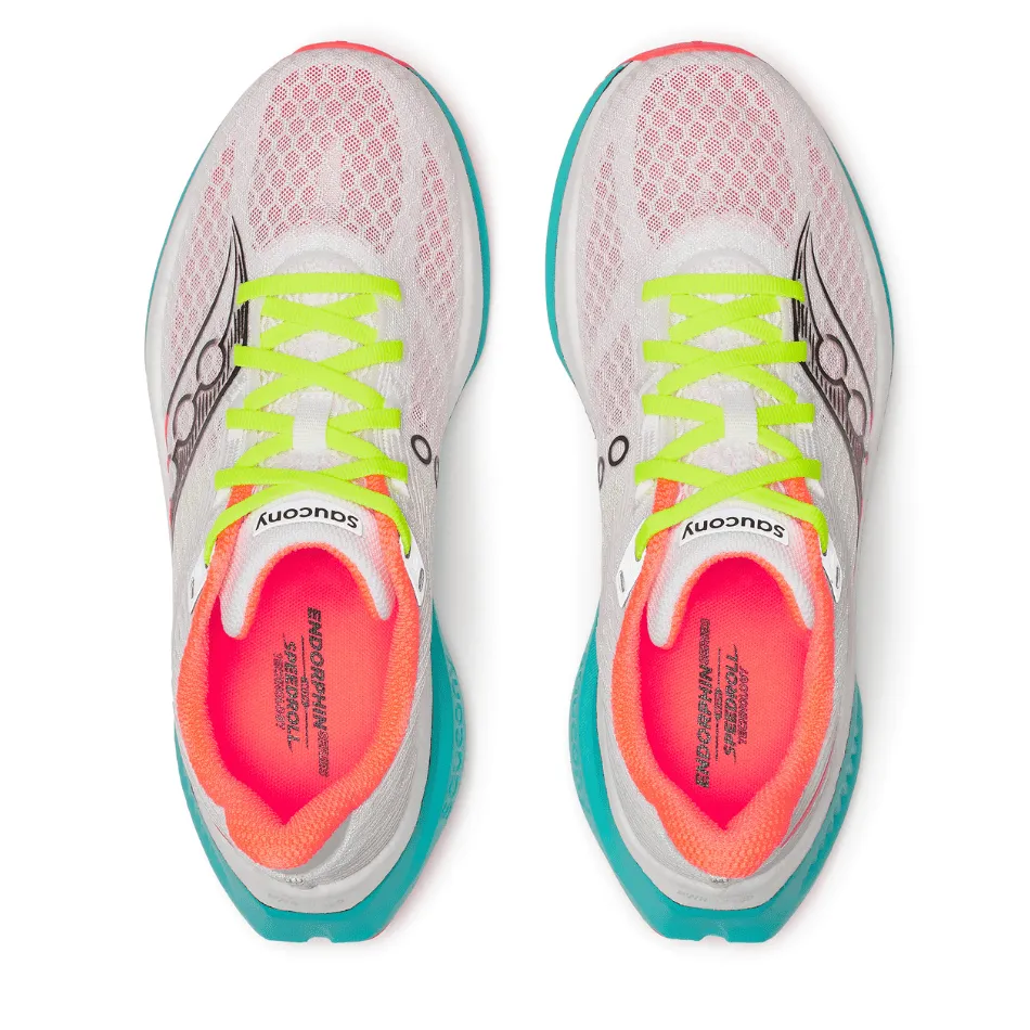 youth sizes Saucony Women's Endorphin Speed 5 Running Shoes in White/Mutant AW25