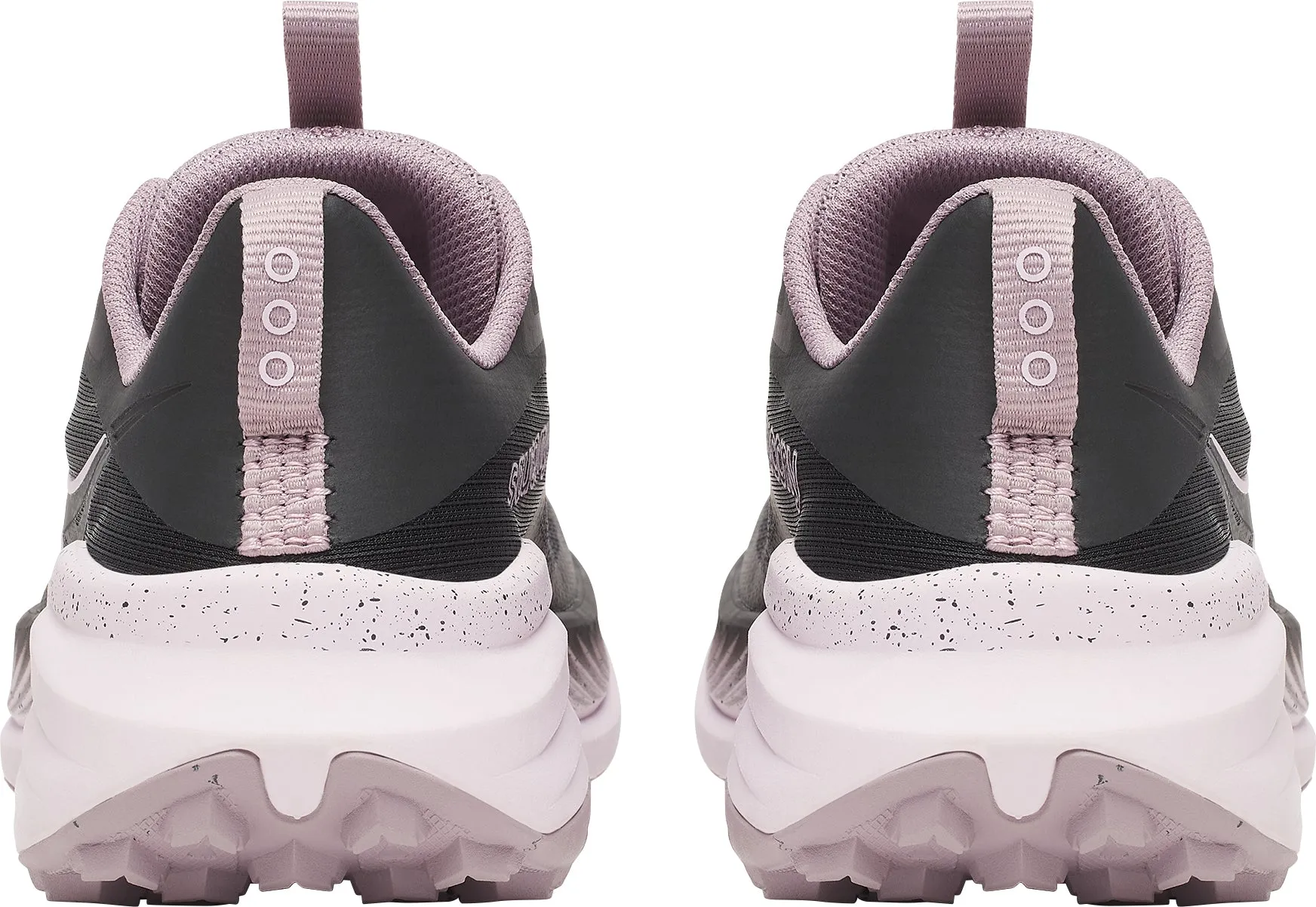 Saucony Xodus Ultra 3 Womens Trail Running Shoes - Black Abrasion Resistant Mesh running in a tram station area shoes