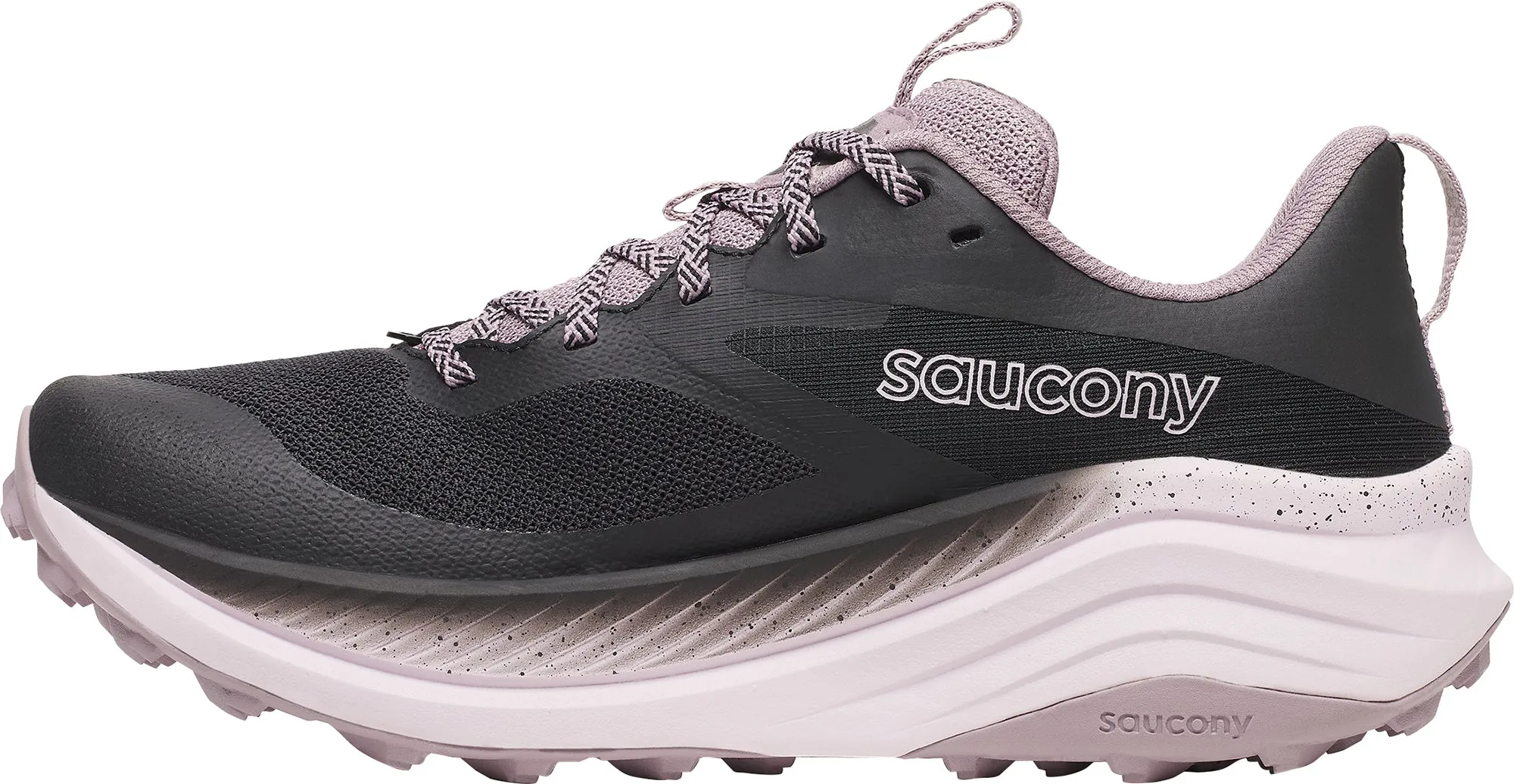 Saucony Xodus Ultra 3 Womens Trail Running Shoes - Black over - pronation