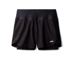 Brooks | Chaser 5" 2-in-1 Short 2.0 | Women's | Black Durable Quality Relaxed Movement