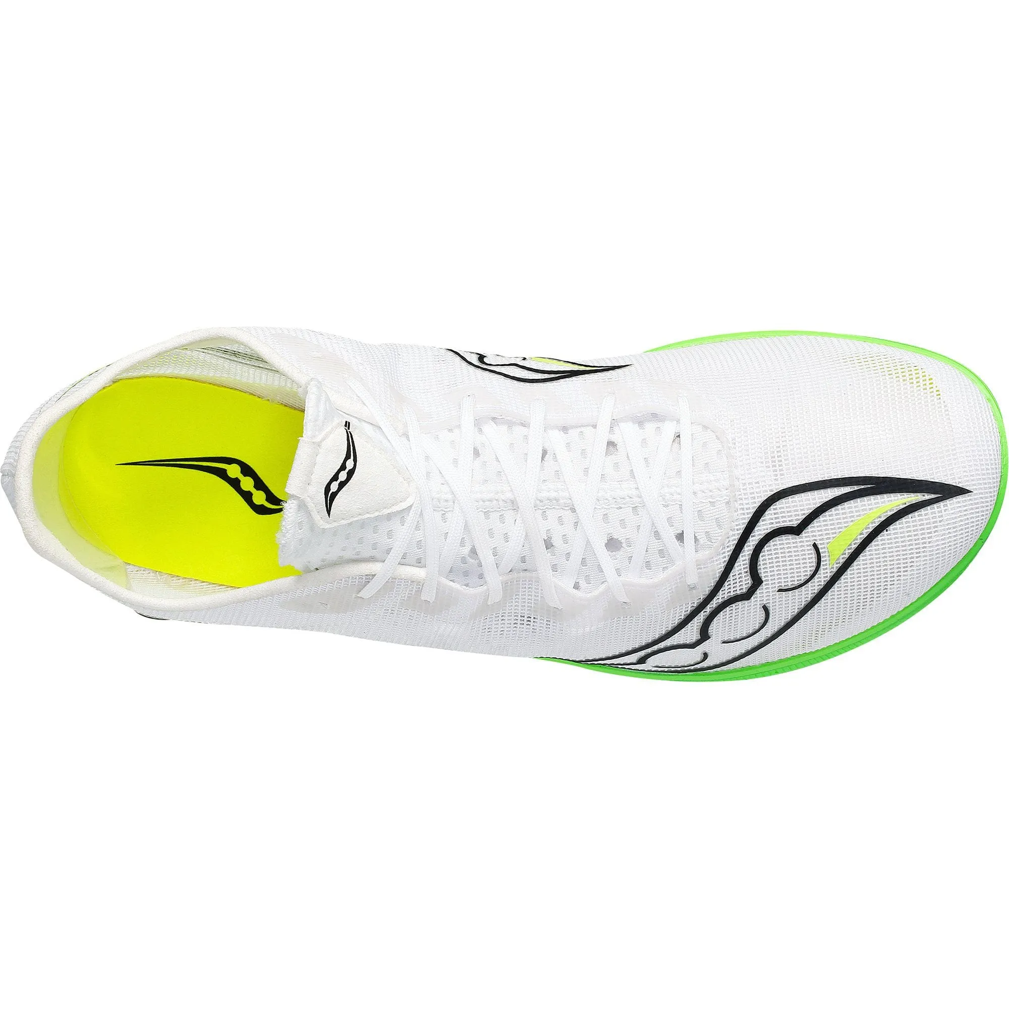 Saucony Endorphin Cheetah Womens Running Spikes - White Sock Like Collar Fit