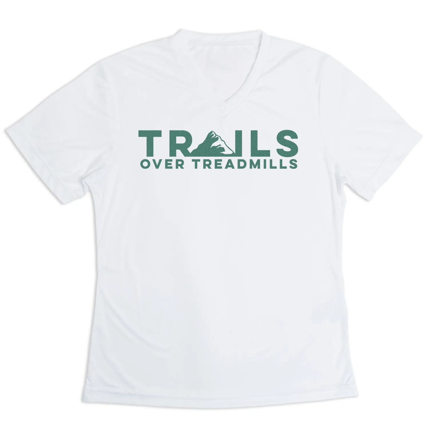 Women's Short Sleeve Tech Tee - Trails Over Treadmills Organic Cotton Blend