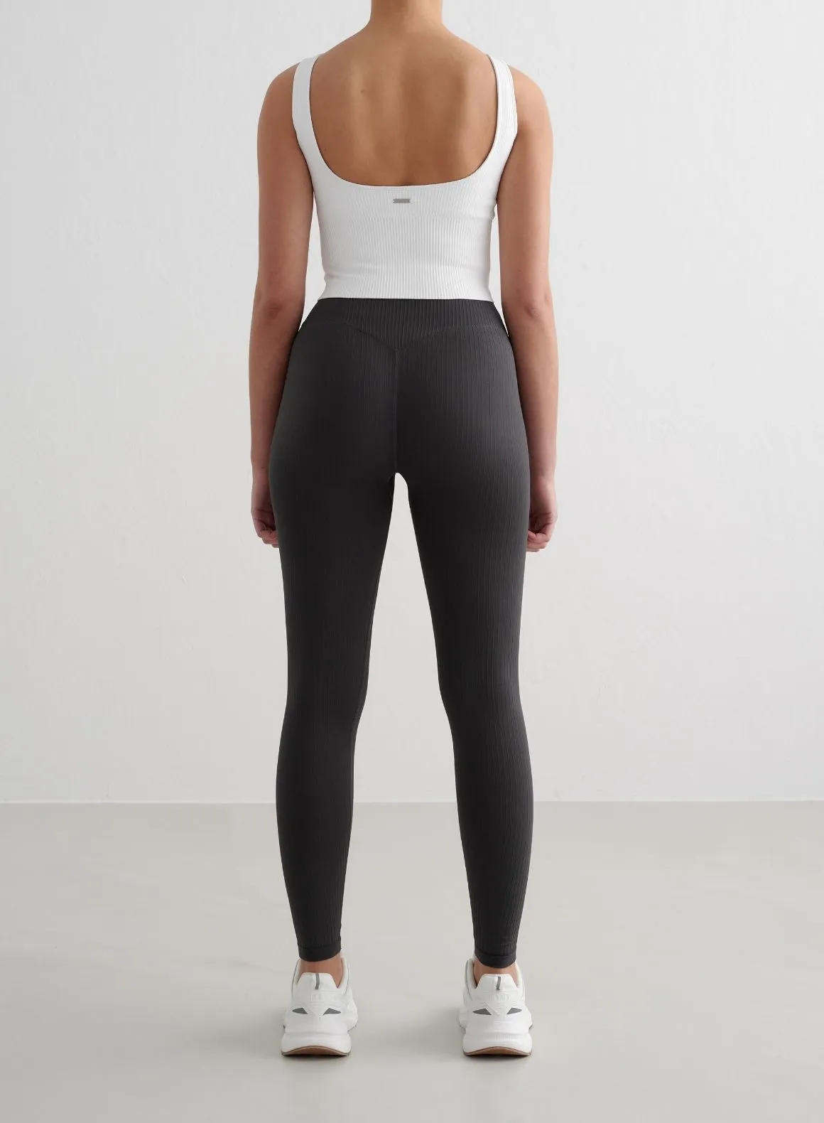 Travel Ready White Ribbed Seamless Shaping Bralette