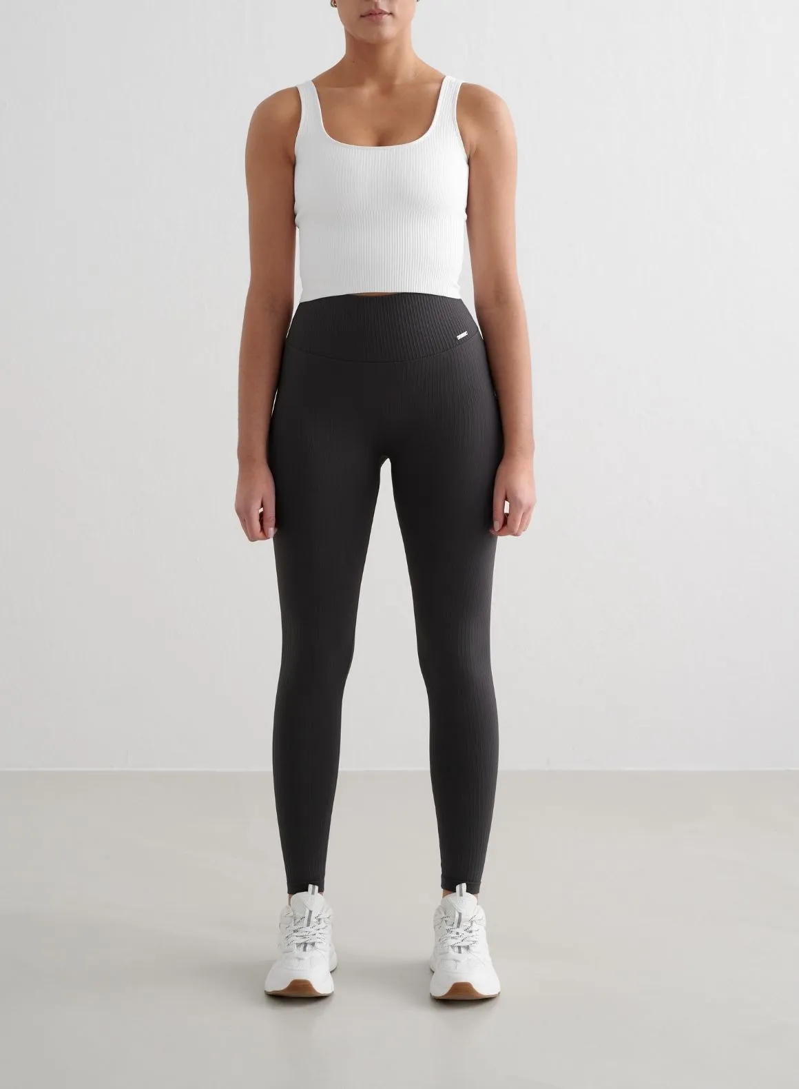 unloading White Ribbed Seamless Shaping Bralette