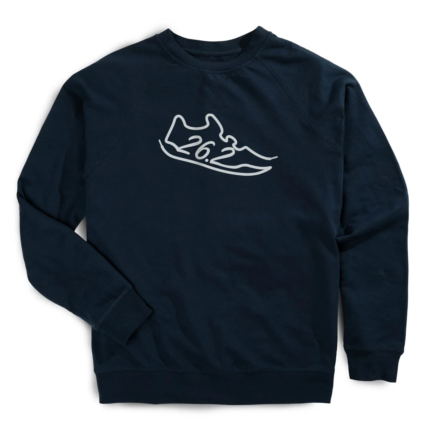 Running Raglan Crew Neck Sweatshirt - 26.2 Run Shoe Comfortable Shorts Cozy Layers