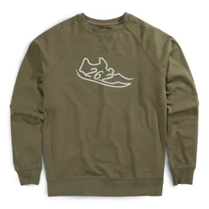 Running Raglan Crew Neck Sweatshirt - 26.2 Run Shoe Lake Glow Cyber Glow