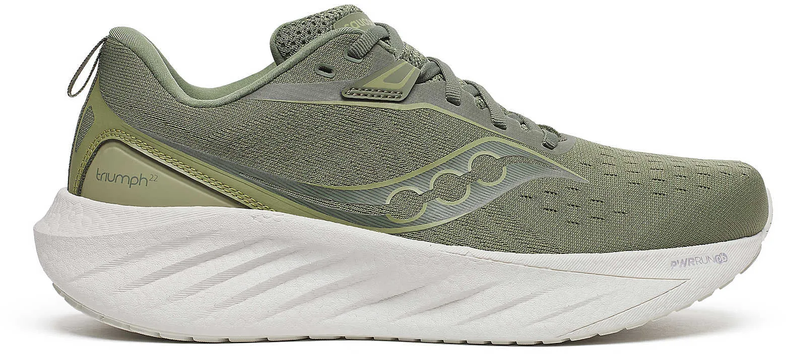 Saucony Triumph 22 Mens Running Shoes - Green Biomechanical Contouring