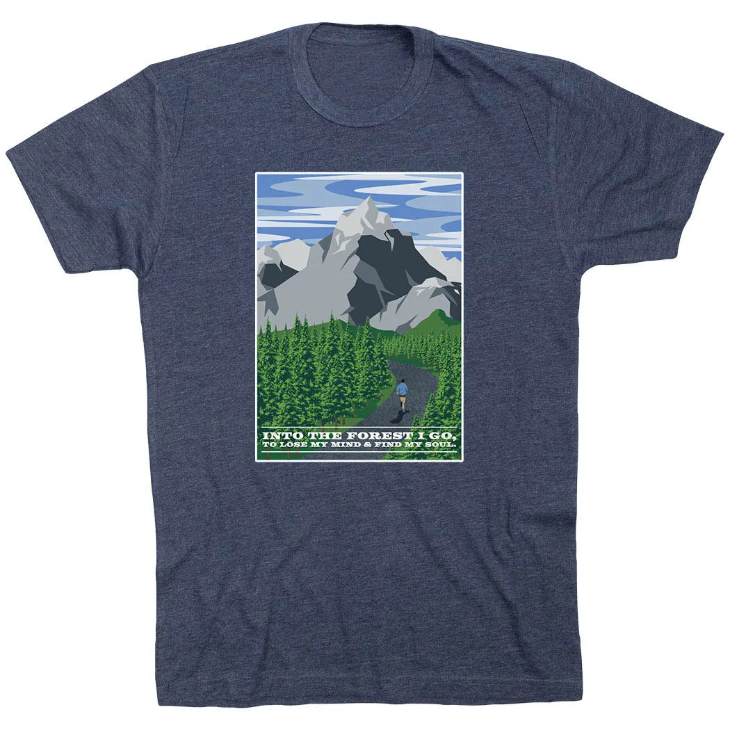 Urban Style Trend Street Style Running Short Sleeve T-Shirt - Into the Forest