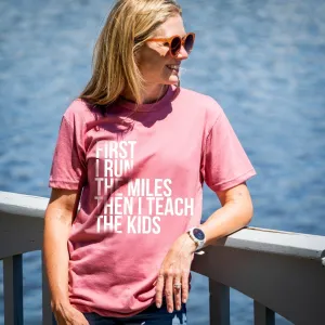 Running Short Sleeve T-Shirt - Then I Teach The Kids Simple and Cozy