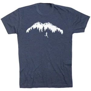 Running Short Sleeve T-Shirt - Trail Runner in the Mountains Daily Fashion