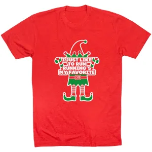 Casual Comfort Top Daily Comfort Style Running Short Sleeve T-Shirt - Running's My Favorite