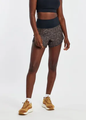 Reinforced Stress Points Oiselle | High Rise Roga Shorts | Women's | Geo Arrow