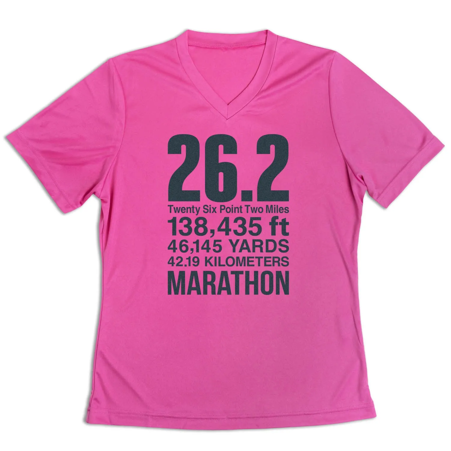 Women's Short Sleeve Tech Tee - 26.2 Math Miles Casual Vibes Fashionable Wear