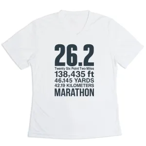 Women's Short Sleeve Tech Tee - 26.2 Math Miles QuickDry