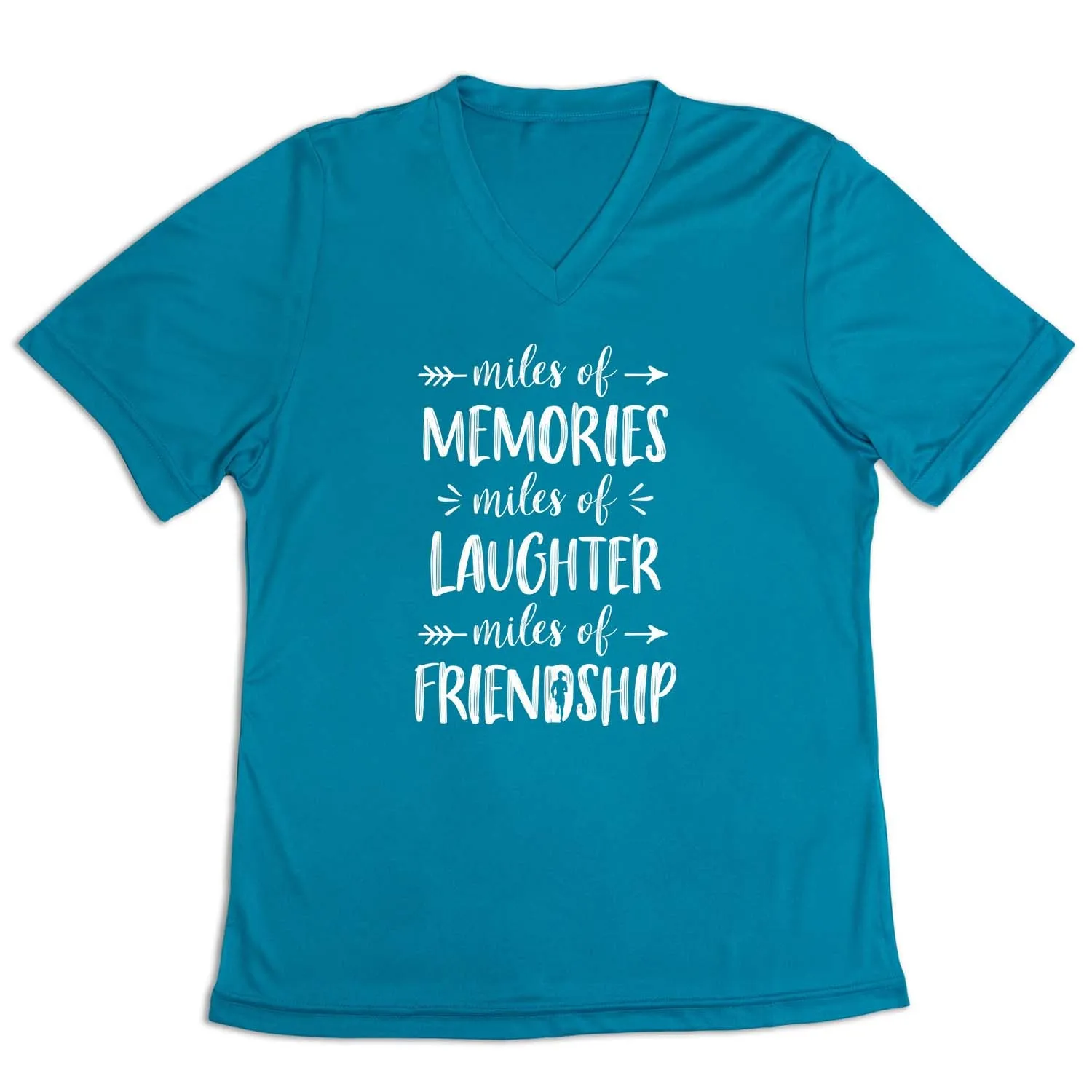 Women's Short Sleeve Tech Tee - Miles of Friendship Mantra Chilly Comfort Wear