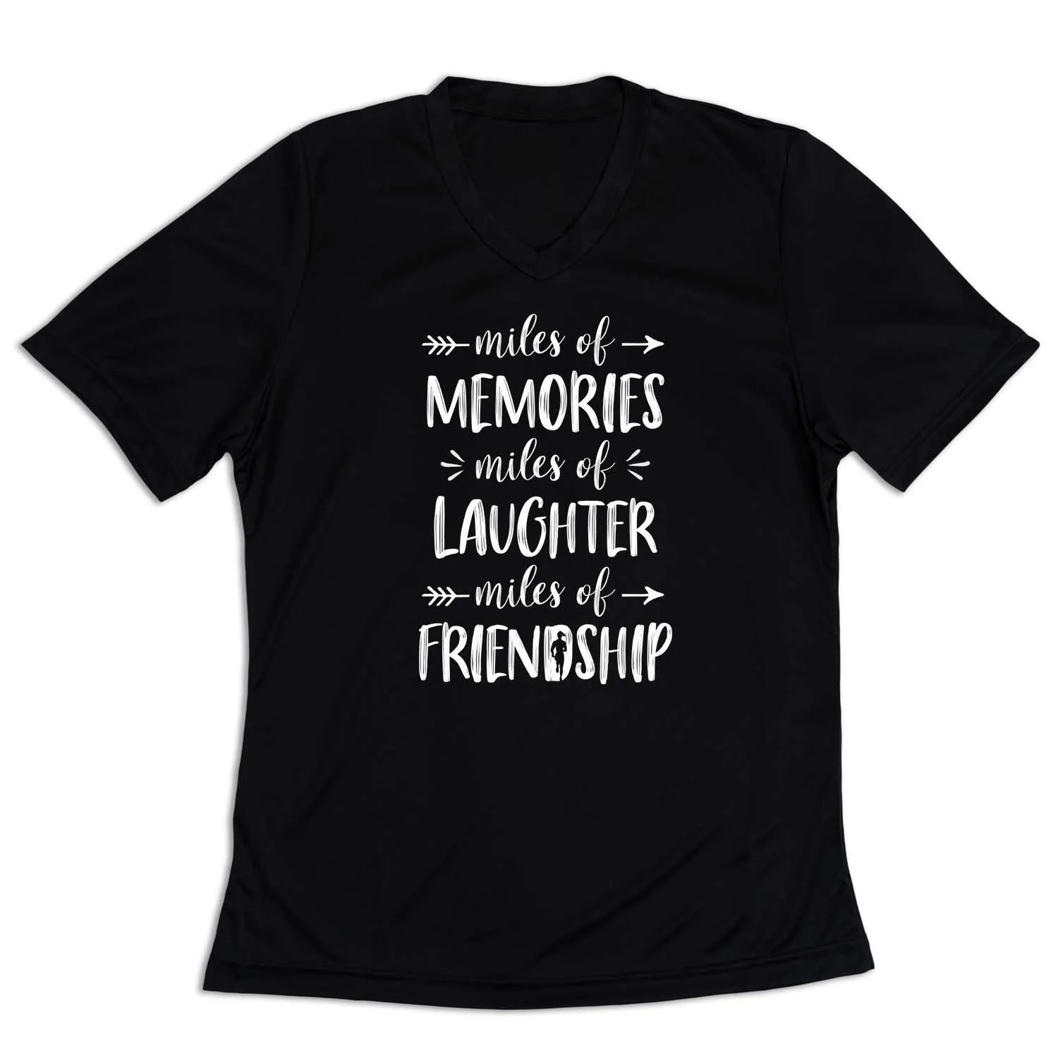Cozy Fit Design Women's Short Sleeve Tech Tee - Miles of Friendship Mantra