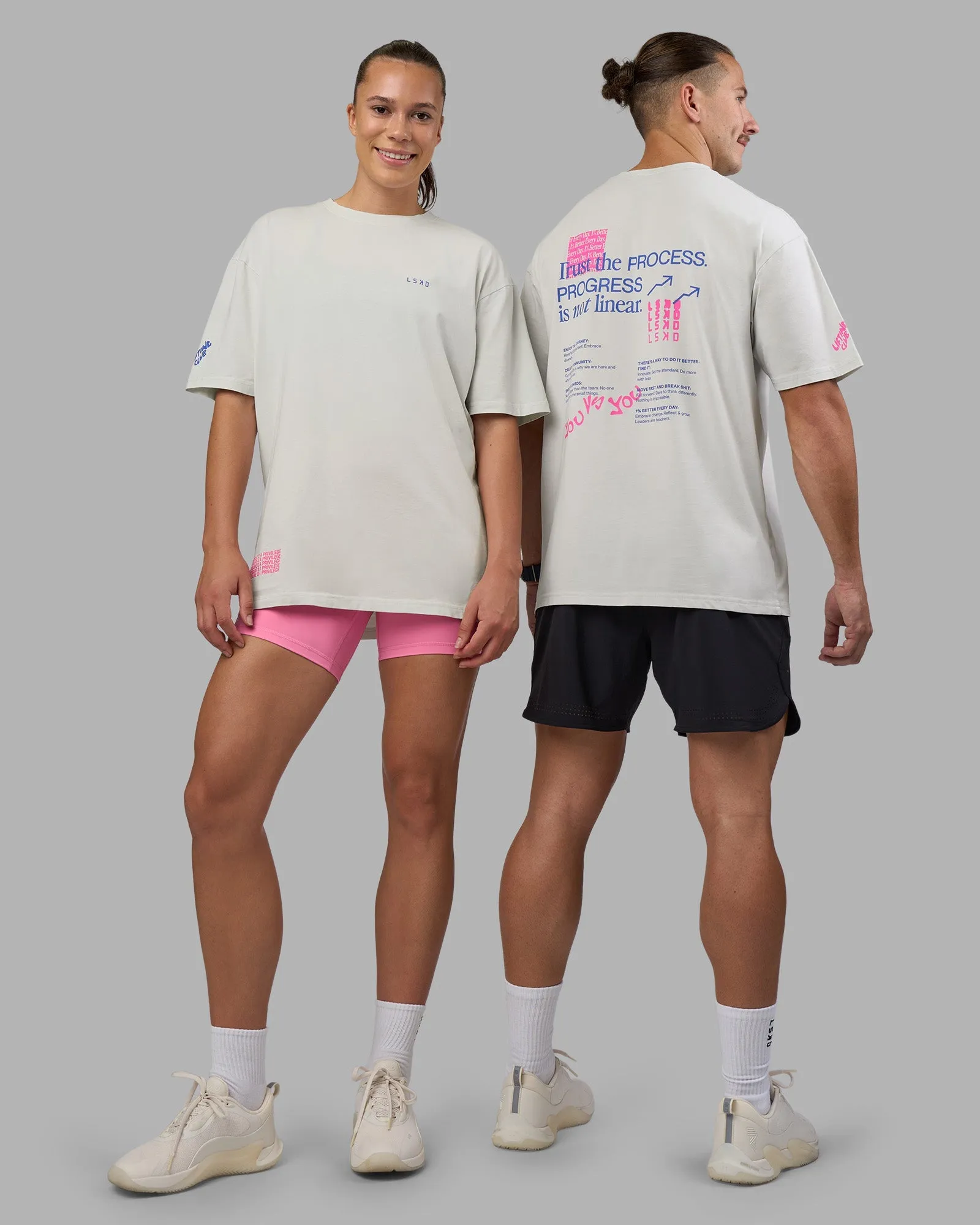 Cali FLXCotton Oversized Tee - Digital Mist Washed ReinforcedShoulderPanels Cozy Apparel