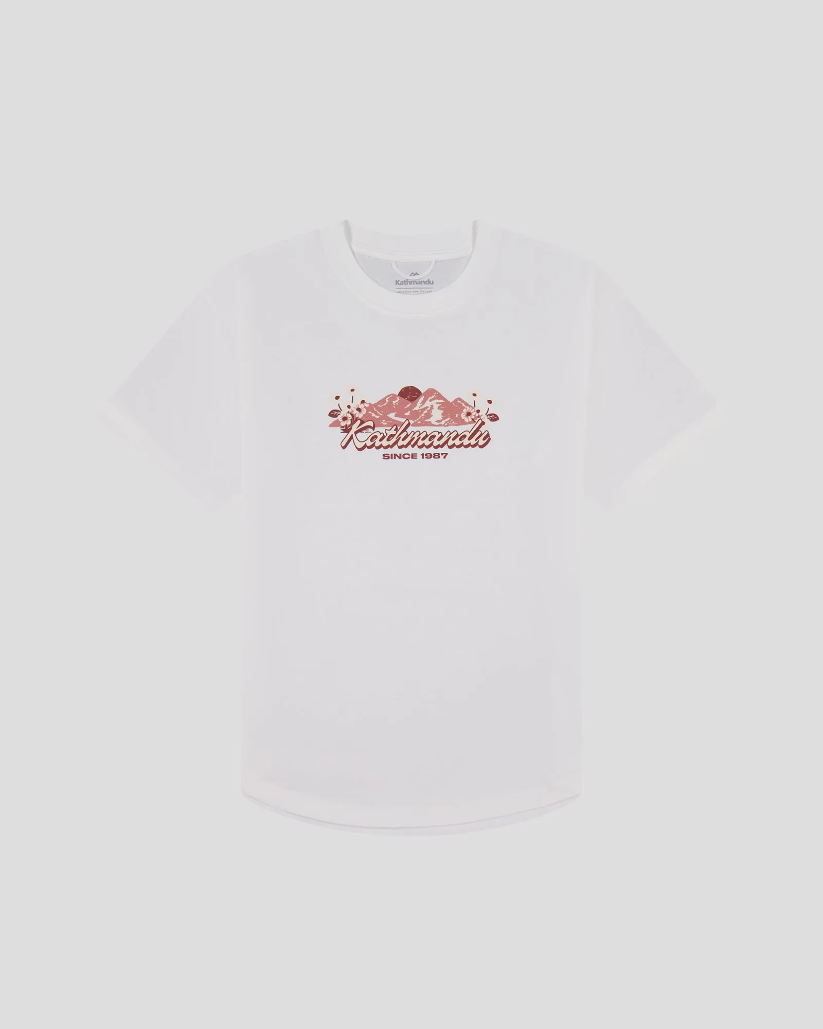 Women??s Mt Cook Lily Organic Cotton T-Shirt - White Perfect for Outdoors Sleek Stretch