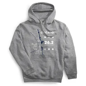 FlexFitTechnology Casual Fit Statement Fleece Hoodie - Chicago Route