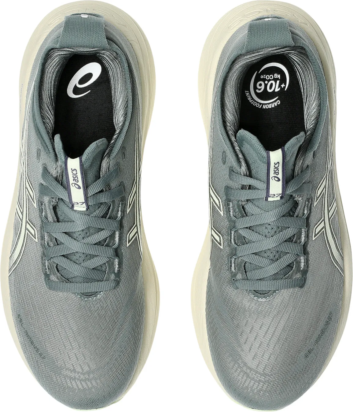 Midfoot Saddle Asics Gel Nimbus 27 Womens Running Shoes - Grey