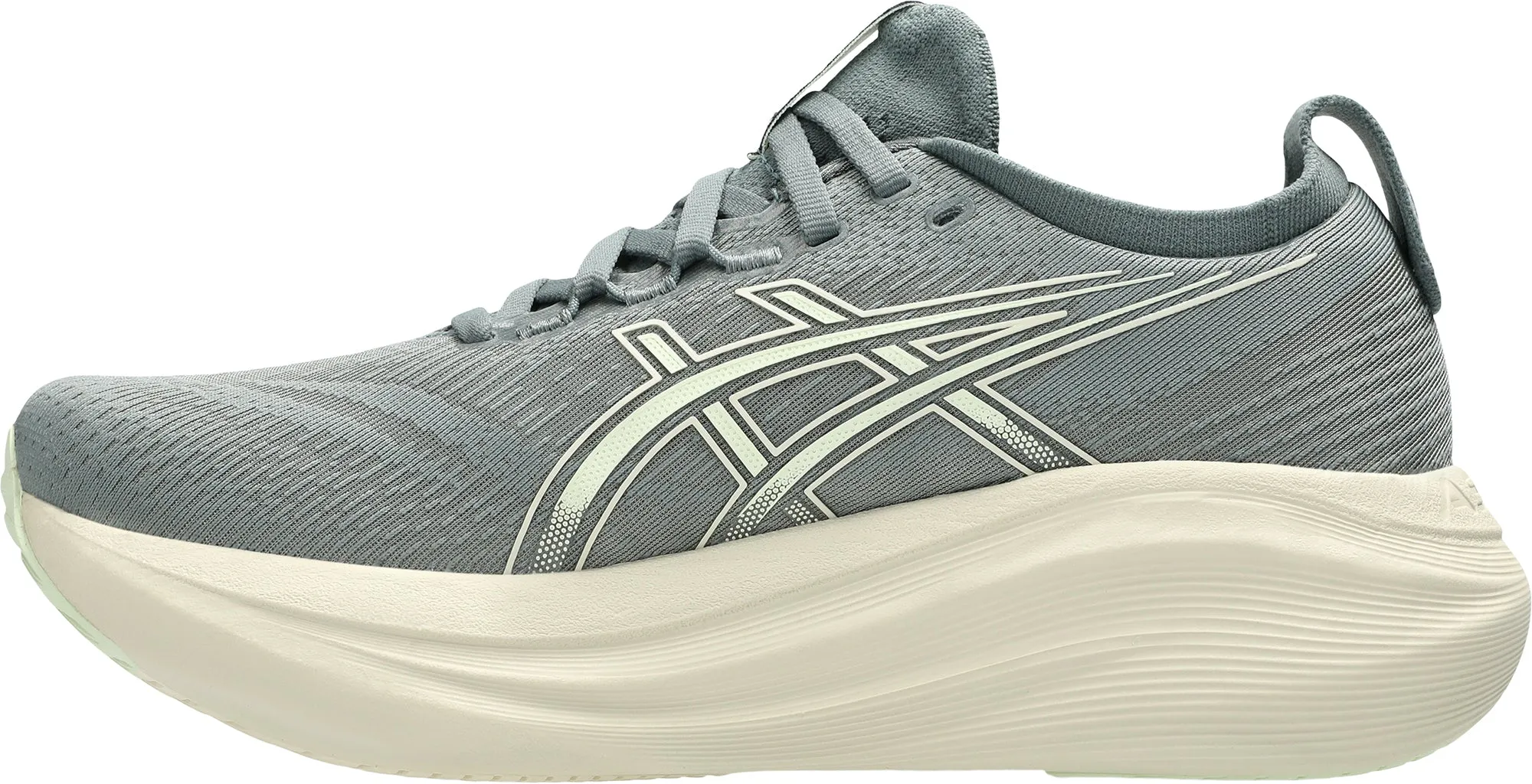 Asics Gel Nimbus 27 Womens Running Shoes - Grey bulky - feature shoes no - name shoes