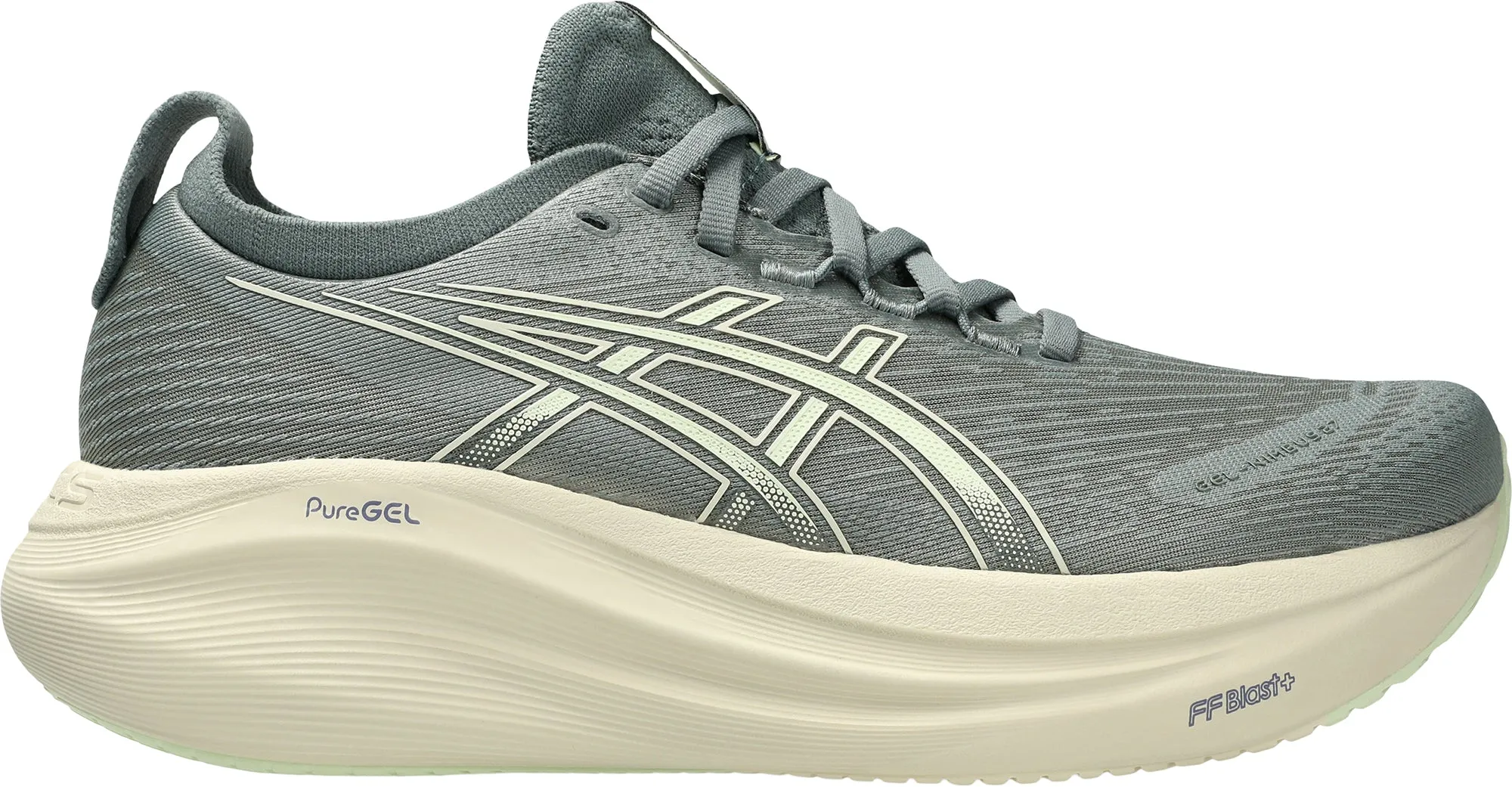 Asics Gel Nimbus 27 Womens Running Shoes - Grey adult fitness shoes Shock - absorbing feature